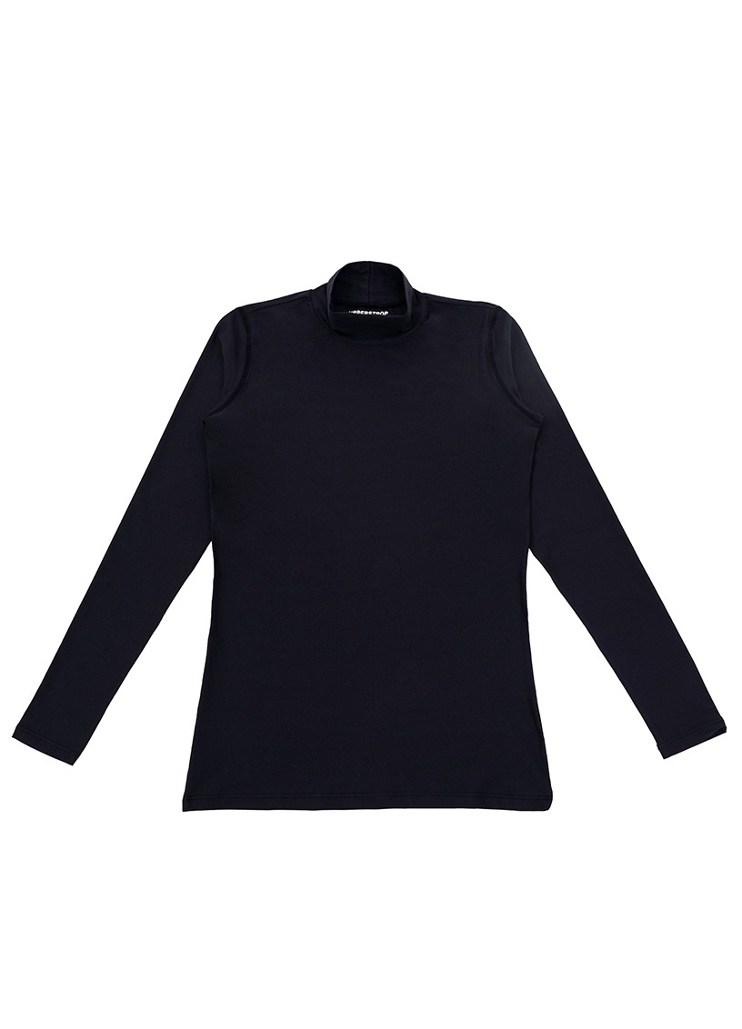[UPW3135] UPST GOLF 여성 소프트 하이넥 티셔츠 블랙